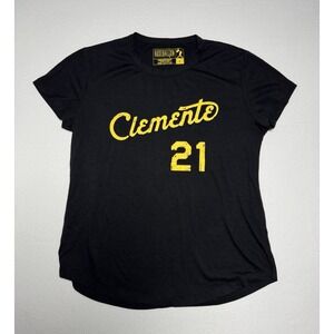 Baseballism‎ America's Brand Clemente 21 Black T-shirt Jersey Womens Large
